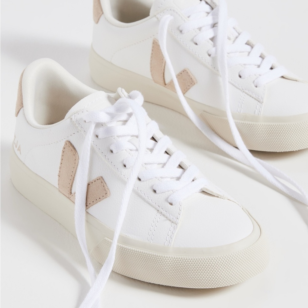 Veja Campo Women's Cream and White Sneakers